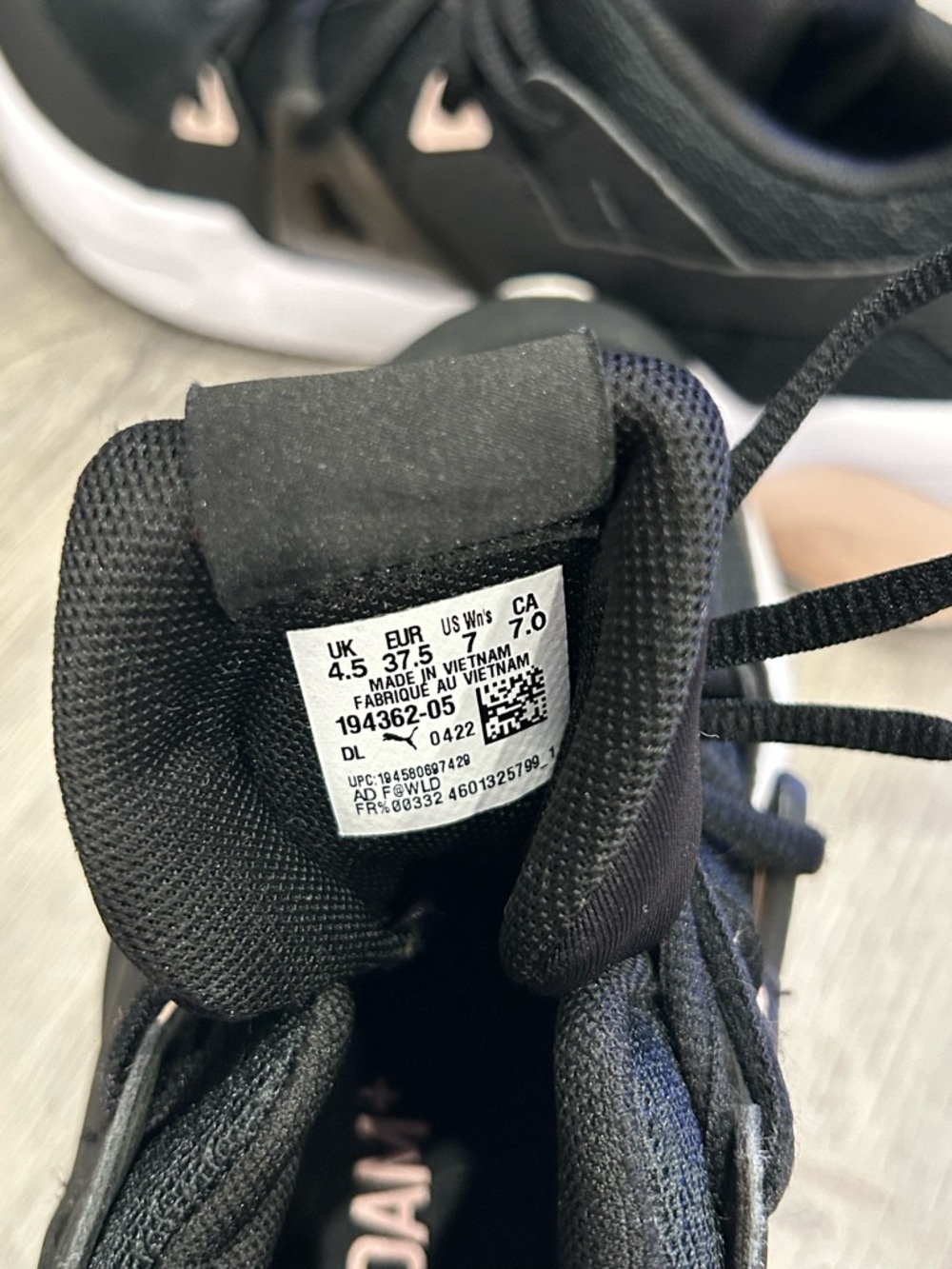 Puma Black and Pink SoftFoam+ Athletic Sneakers - Picture 6 of 6